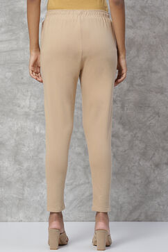 Beige Knitted Leggings image number 4